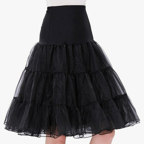 LunaJany Rockabilly Polka Dot Fit and Flare Swing Cocktail Dress & Petticoat - Picture 8 of 12